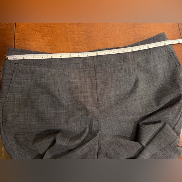 Talbots straight leg trousers / dressy pants w/ stretchy waist. Grey. 18W - Picture 12 of 13